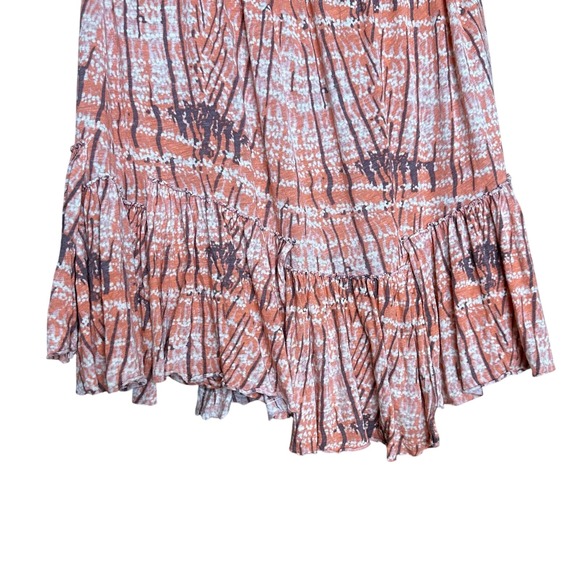 Free People Tie Dye Criss Cross Cami Top Tiered Sleeveless‎ Blouse - Picture 10 of 11